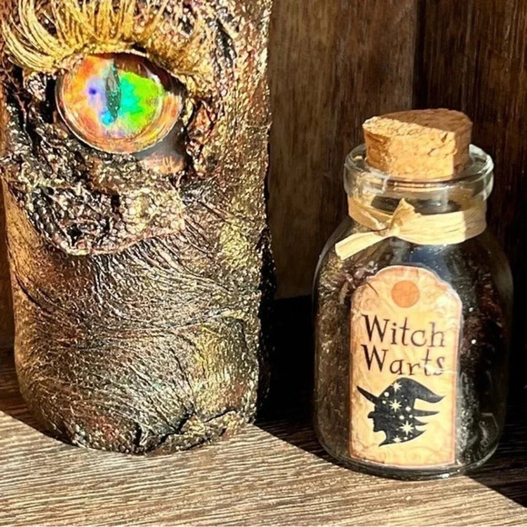 NEW Potion Bottle Art Mixed Media Halloween Potion Bottle Apothecary Spell Jar - Picture 3 of 12